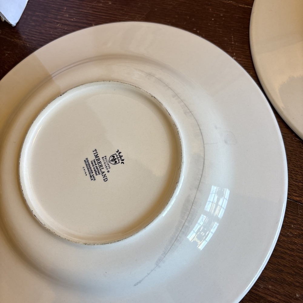 Set Of 3 Philippe Richard Hand Painted Timberland Plates 11" Dinner READ MORE - Picture 8 of 9